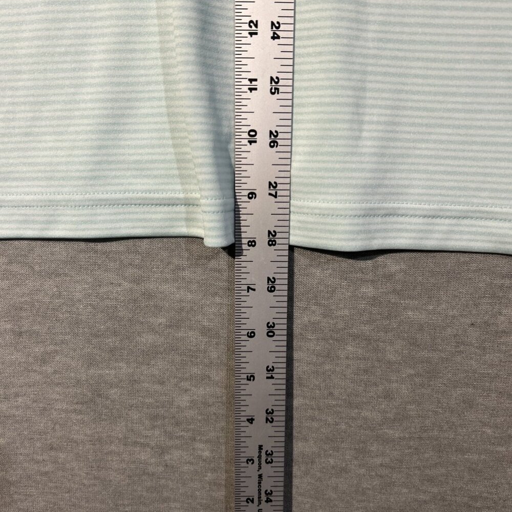 Walter Hagen Essentials Polo Shirt Mens XL Teal Striped Short Sleeve Golf - Picture 4 of 6